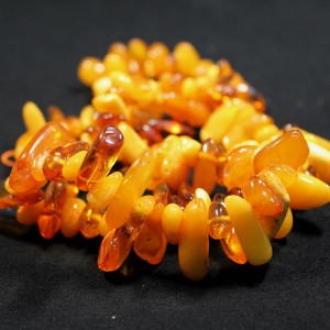 Faceted amber necklace